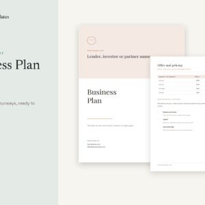 Canva Business Plan Template - 8 Pages, 5 Colourways