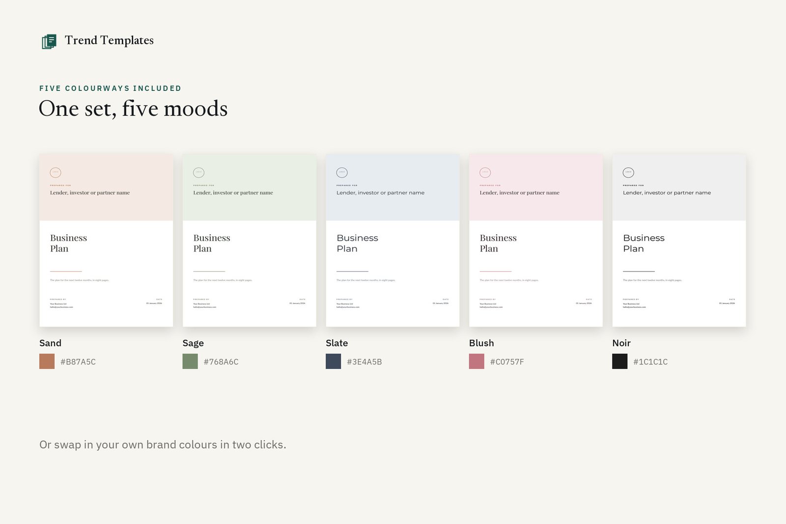 Canva Business Plan Template - 8 Pages, 5 Colourways - Image 4