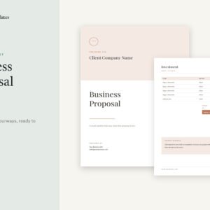 Canva Business Proposal Template - 8 Pages, 5 Colourways