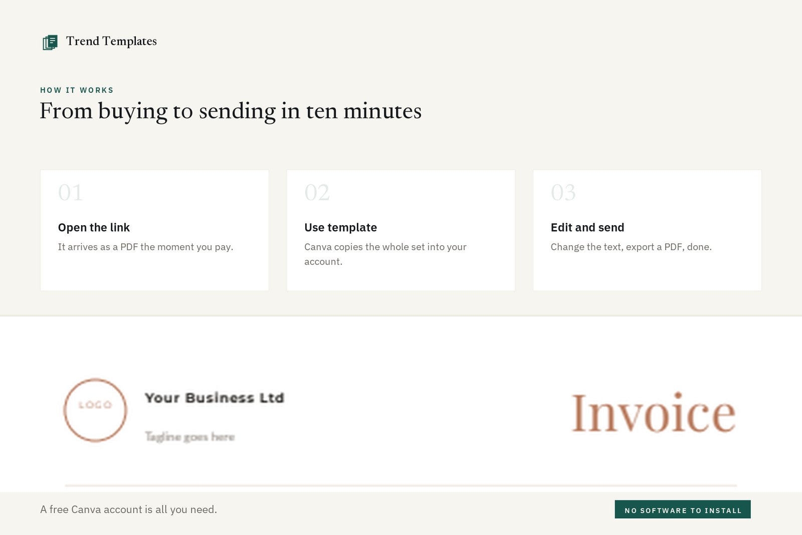 Canva Invoice Templates - 8 Layouts, 5 Colourways - Image 5