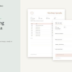 Canva Meeting Agenda Template - 8 Layouts, 5 Colourways