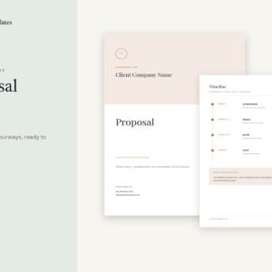 Canva Proposal Template - Freelance & Project, 8 Pages