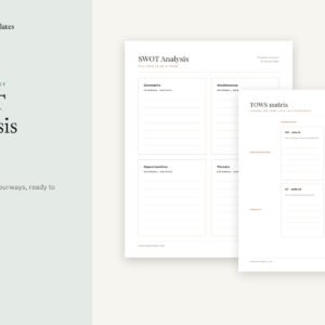 Canva SWOT Analysis Template - 8 Layouts, 5 Colourways