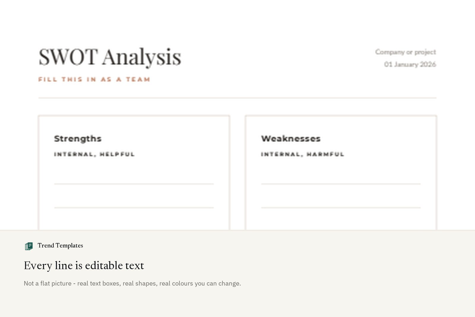 Canva SWOT Analysis Template - 8 Layouts, 5 Colourways - Image 3